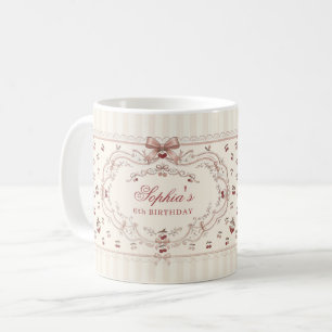 Personalized Cherry Bow Mug