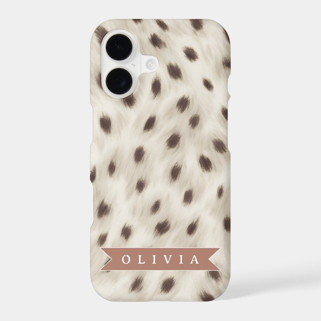 Personalized Chic Neutral Leopard Animal Print (Back)