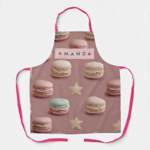 Personalized Chic Pastel Macaron Pattern Apron