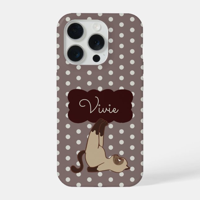 Personalized Chic Polka Dot  iPhone Case (Back)
