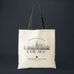 Personalized Chicago Wedding Welcome Tote Bag<br><div class="desc">Welcome your out of town guests with this Chicago wedding welcome bag.</div>