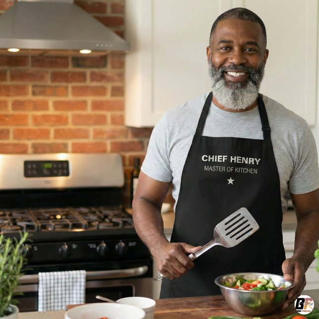 Personalized Chief Master of Kitchen Men's Apron (Creator Uploaded)