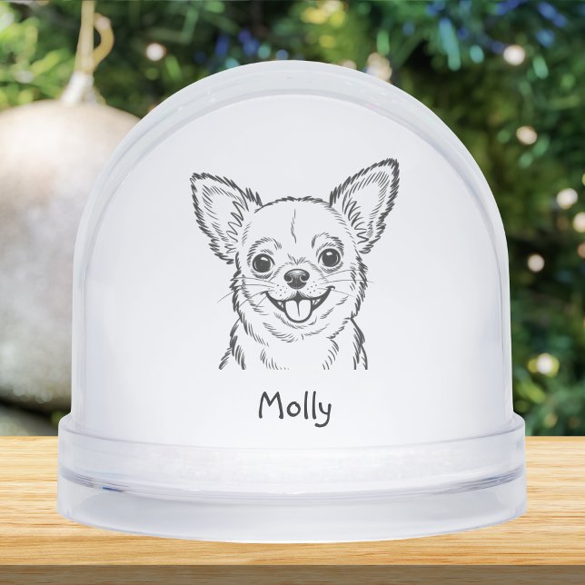 Personalized Chihuahua Dog Christmas Snowglobe (Creator Uploaded)