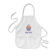 Personalized Children's Baking Apron with Cupcake 