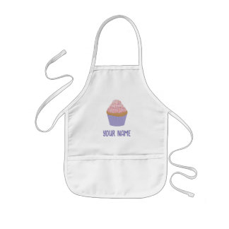 Personalized Children's Baking Apron with Cupcake 