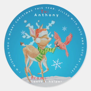 Personalized Children's Christmas Stickers 