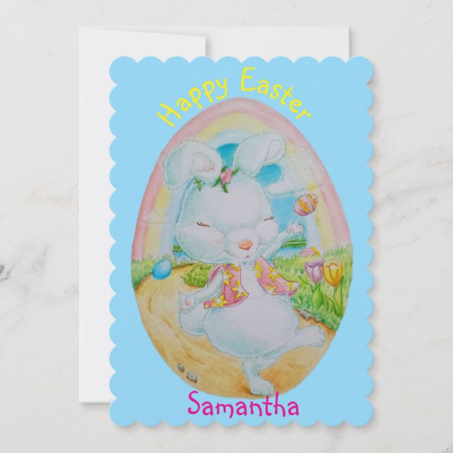PERSONALIZED CHILDREN'S EASTER GREETING CARD  (Front)