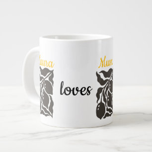 "Personalized '[Child's Name] Loves Mum and Dad'  Large Coffee Mug