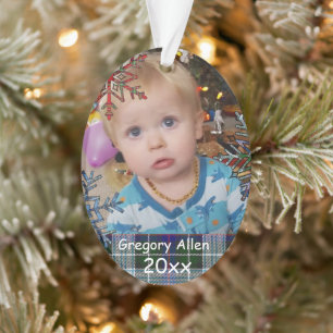 Personalized Child's Photo Christmas Keepsake Ornament