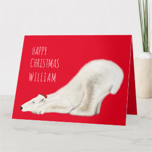 Personalized Chilled Polar Bear Christmas Card