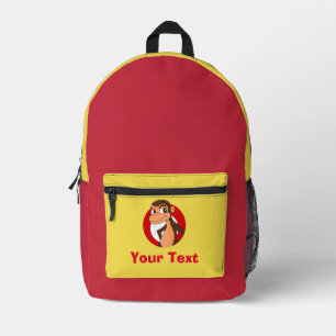 Personalized chimp cartoon  printed backpack