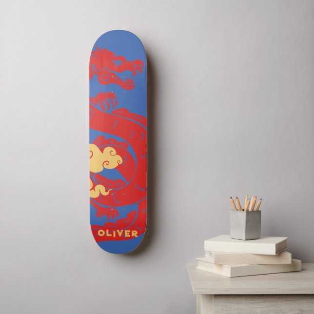 Personalized Chinese Dragon Skateboard (Wall Art)