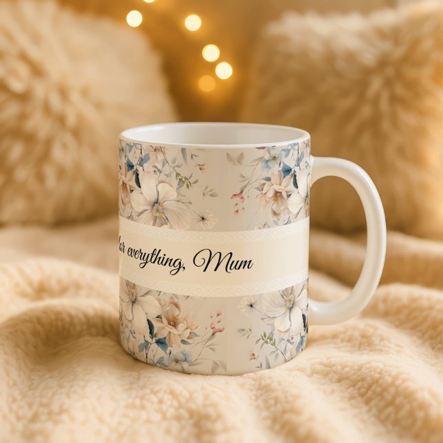 Personalized Chinoiserie Floral Pattern Mug - Cust (Creator Uploaded)