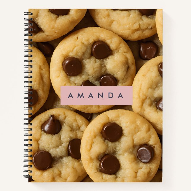 Personalized Chocolate Chip Cookie Notebook (Front)