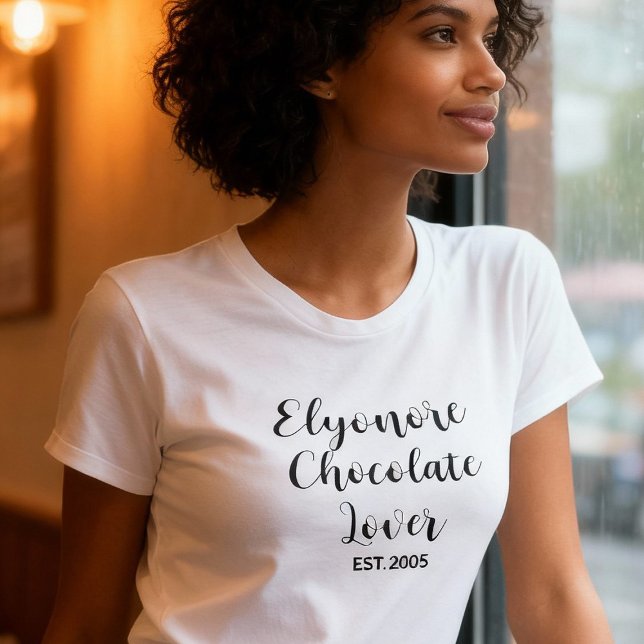 Personalized Chocolate Lover Name Established T-Shirt (Creator Uploaded)