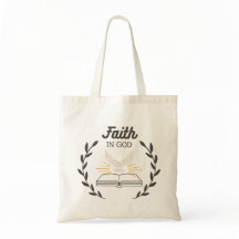Personalized Christian Faith In God Tote Bag