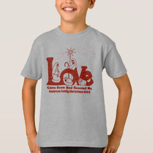 Personalized Christian Family Christmas Nativity T-Shirt