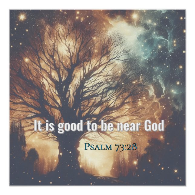 Personalized Christian Scripture Poster – Psalm 73 (Front)