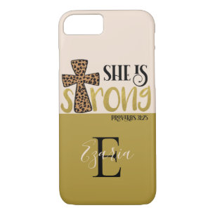 Personalized Christian She Is Strong Proverbs 31 iPhone 8/7 Case