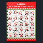 Personalized Christmas Advent Calendar Notebook<br><div class="desc">Creative Christmas Countdown Advent calendar for sports fan.  Add name to create a personalized holiday countdown gift.</div>