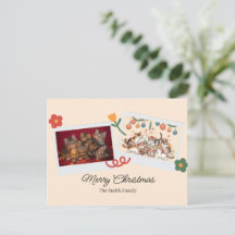 Personalized Christmas Aesthetic Cat Family