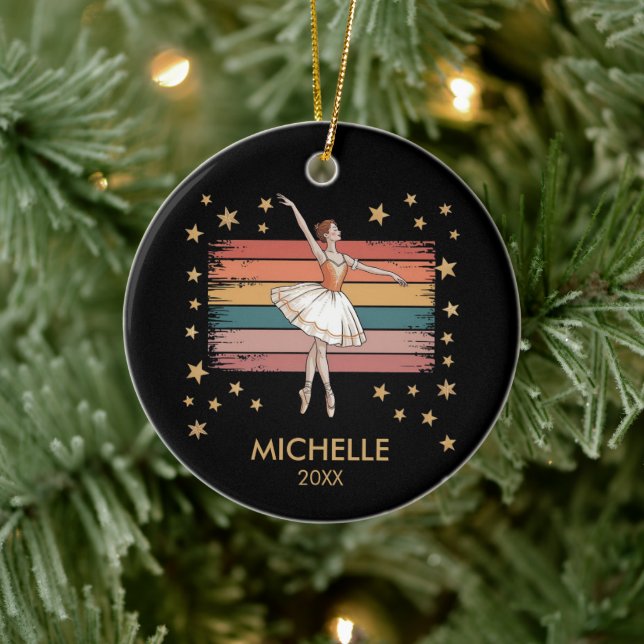  Personalized Christmas ballet Ballerina dancer    Ceramic Ornament (Tree)