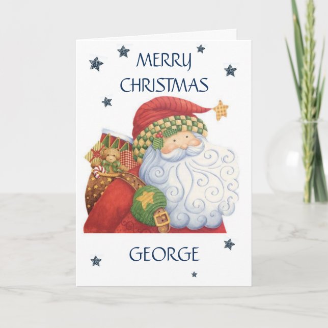 Personalized Christmas Card - Santa (Front)