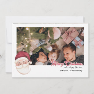 Personalized Christmas card with Santa