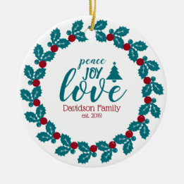Personalized Christmas Ceramic Ornament