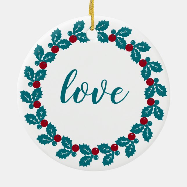 Personalized Christmas Ceramic Ornament (Back)