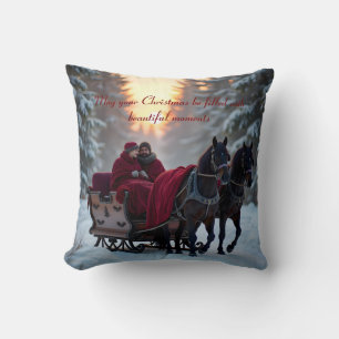 Personalized Christmas Couple Sleigh 2 Cushion