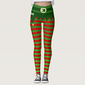 Personalized Christmas Elf Costume Leggings