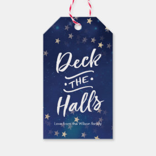 Personalized Christmas gift tags Deck the halls