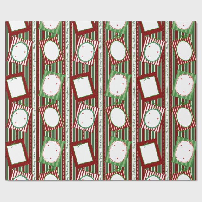 Personalized Christmas Gift Wrap-Scrapbook Cute Wrapping Paper (Flat)
