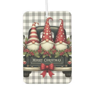 Personalized Christmas gnome Car Air Freshener