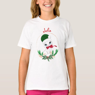 Personalized Christmas kitty – Festive holiday  T-Shirt