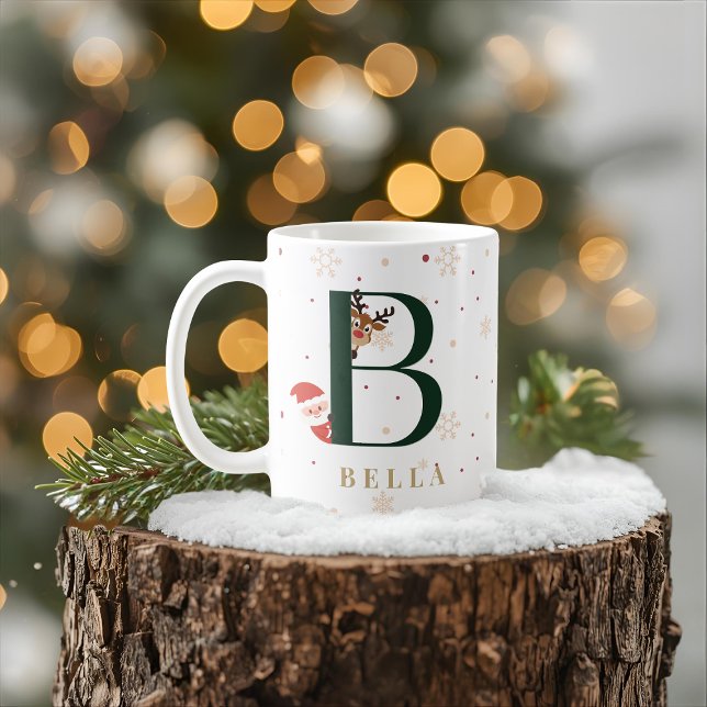 Personalized Christmas Monogram B Mug (Creator Uploaded)
