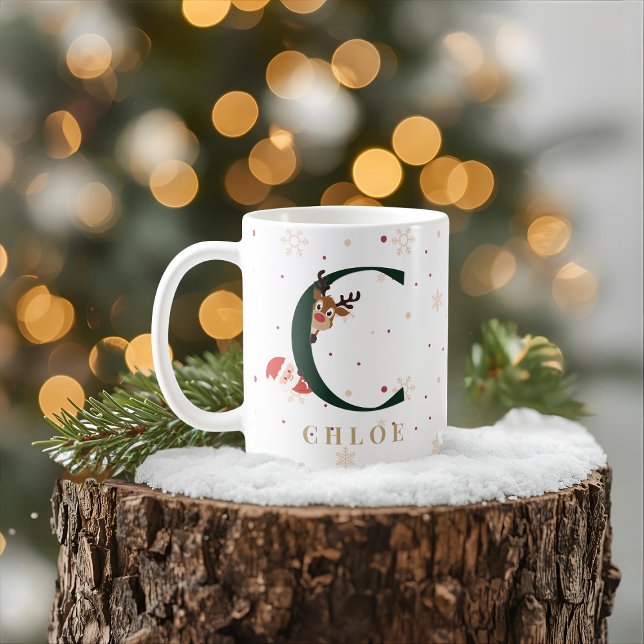 Personalized Christmas Monogram C Mug (Creator Uploaded)