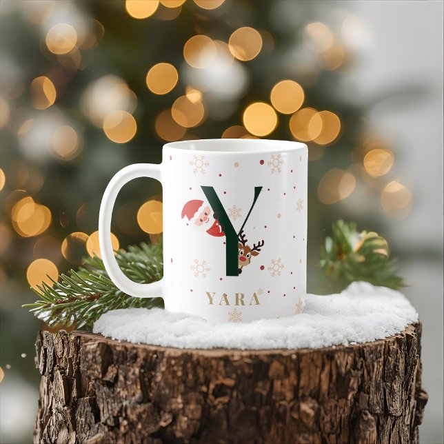 Personalized Christmas Monogram Y Mug (Creator Uploaded)