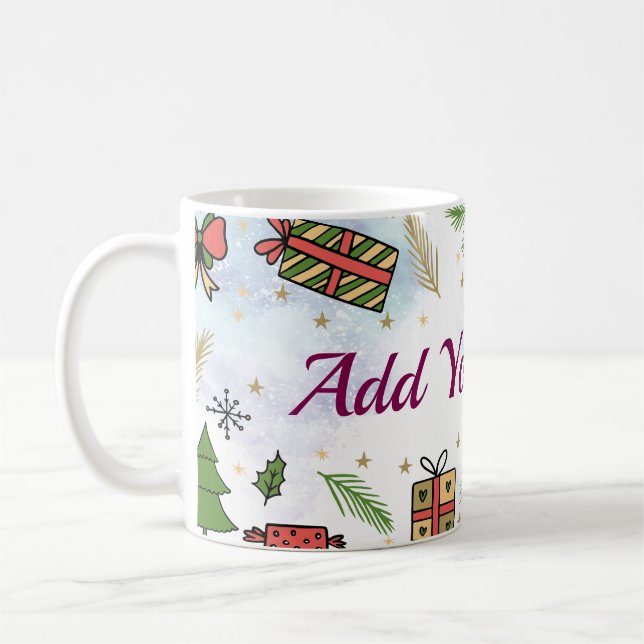 Personalized Christmas Mug – Add Your Name  (Left)