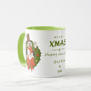 Personalized Christmas Mug with Snowman   Holiday 