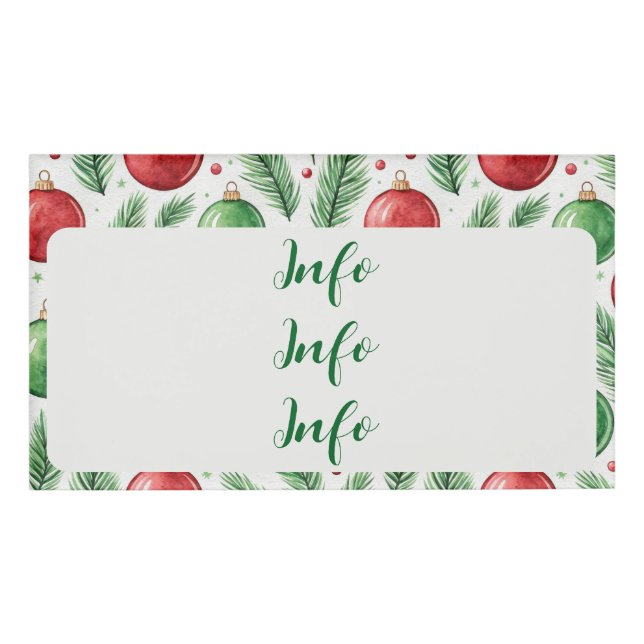  Personalized Christmas  Name Tag (Front)