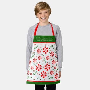 Personalized Christmas Peppermint Candy Apron