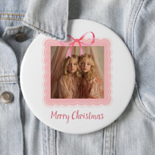 Personalized Christmas Photo Button 