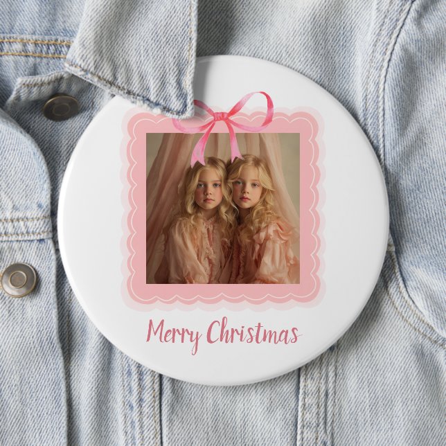 Personalized Christmas Photo Button  (In Situ)