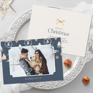 Personalized Christmas Photo Card with Family Name