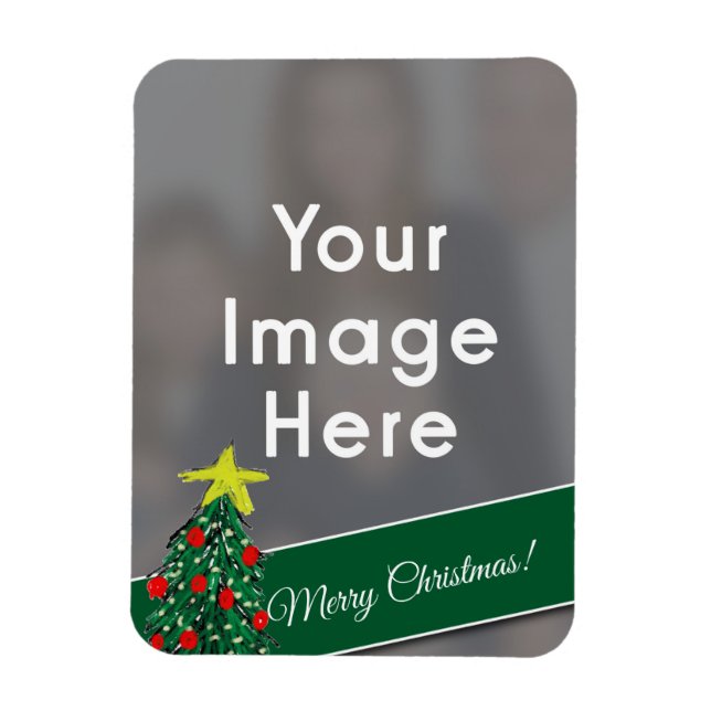 Personalized Christmas Photo Magnet (Vertical)