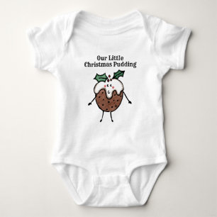Personalized Christmas Pudding Baby Bodysuit
