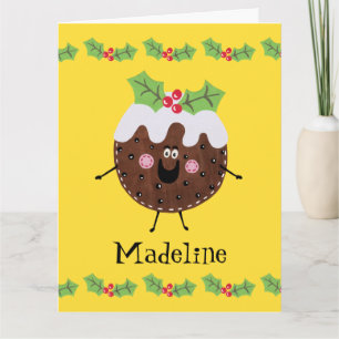 Personalized Christmas Pudding Card