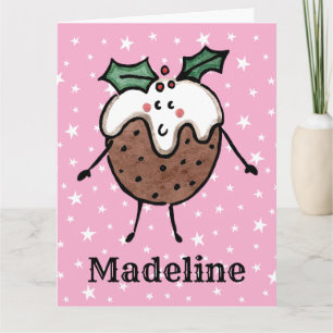 Personalized Christmas Pudding Card